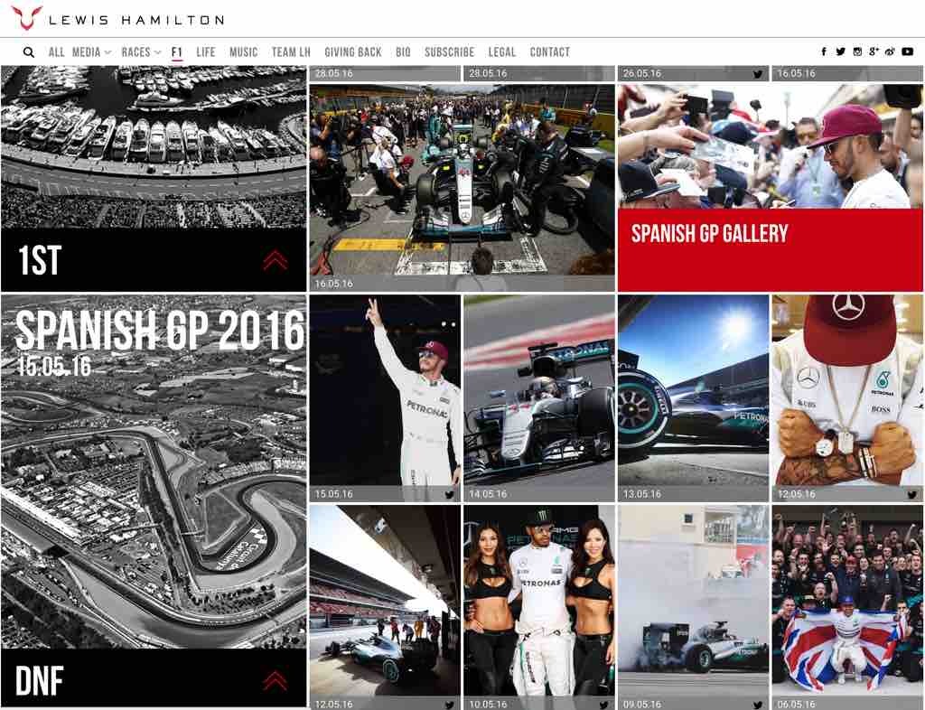 Lewis Hamilton Website Design